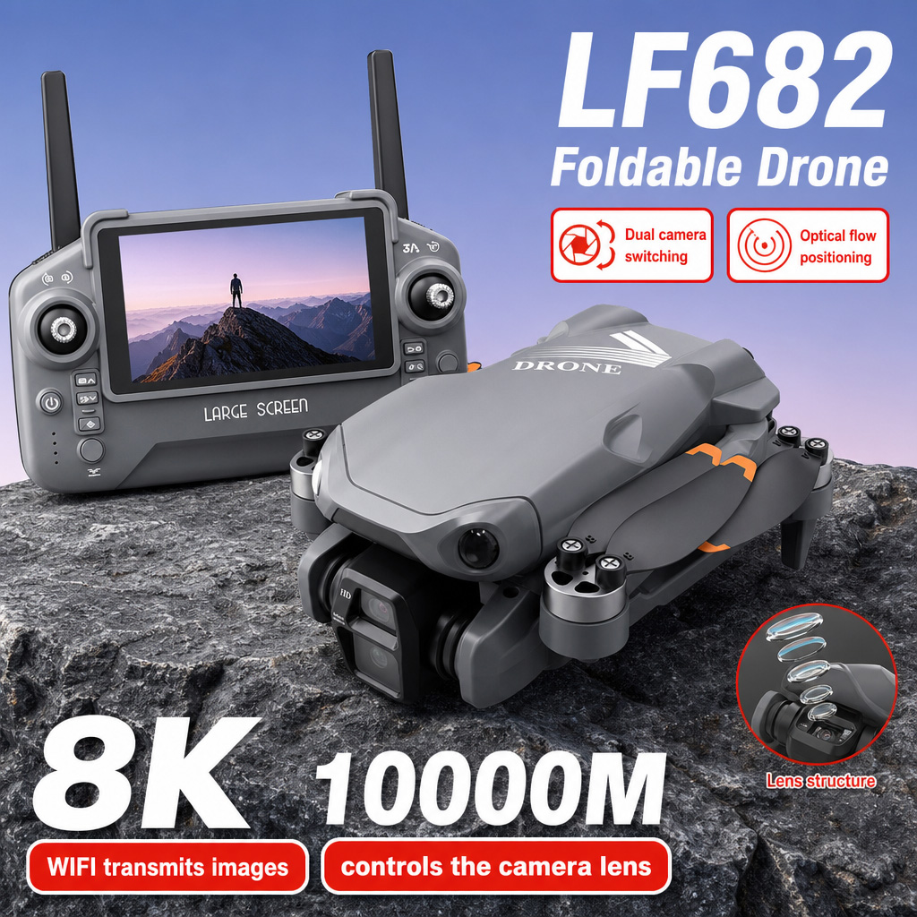Drone Gimbal Mount - Dron Aéreo LF682 con Cámaras Duales