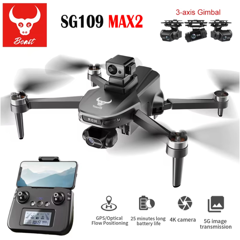 Drone Gimbal 3 Axis - SG109 MAX2 Dron profesional con cámara