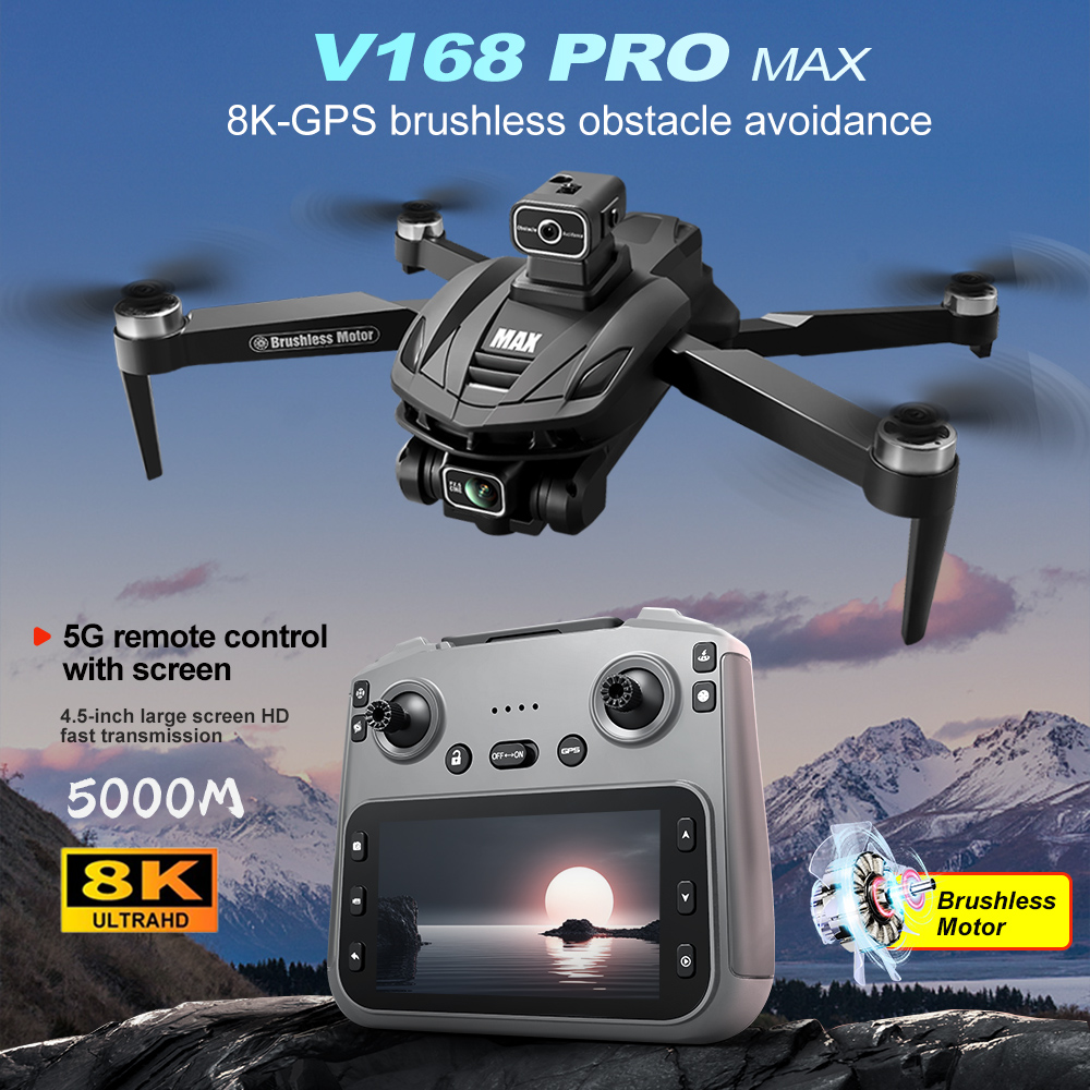 V168 PRO Max GPS Drone 8K Prof - Drone Gimbal Brushless reseña y precio