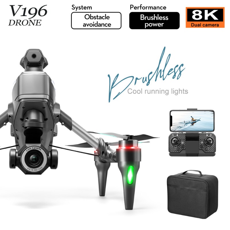 2025 V196 Dron automático para - Drone Gimbal 2 Axis reseña y precio