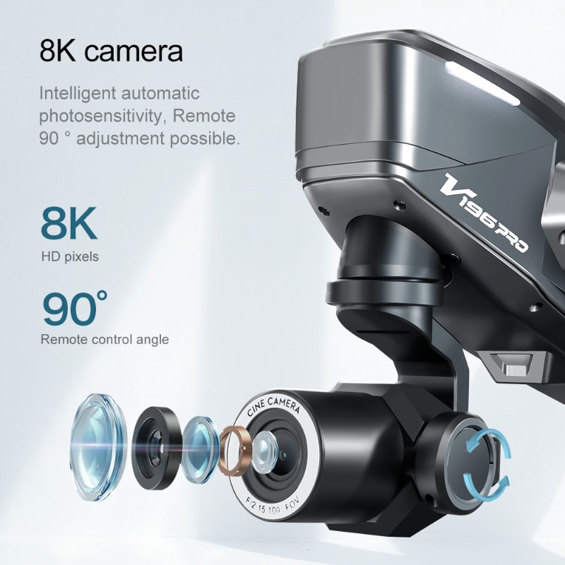 2025 V196 Dron automático para - Drone Gimbal 2 Axis reseña y precio